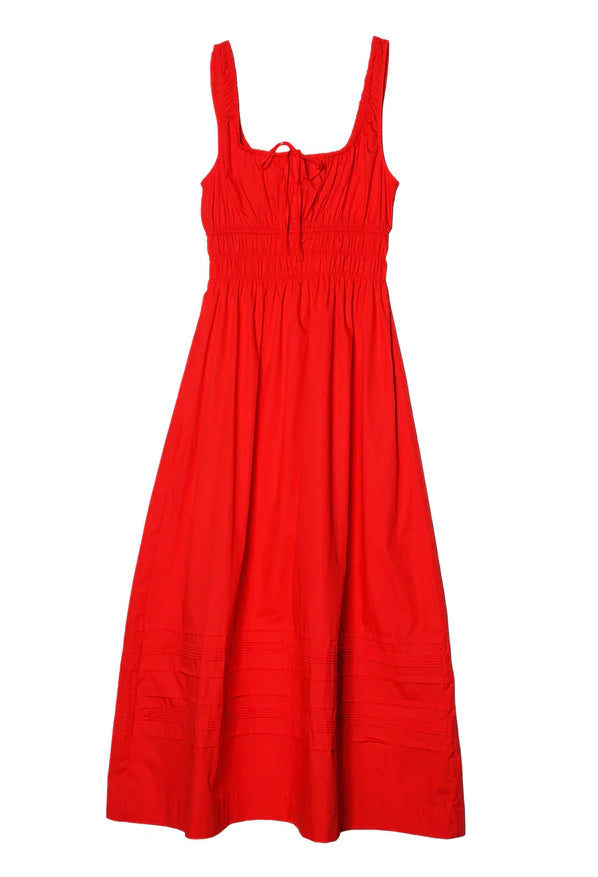 Ciao Lucia Iris Red Cotton Poplin Dress