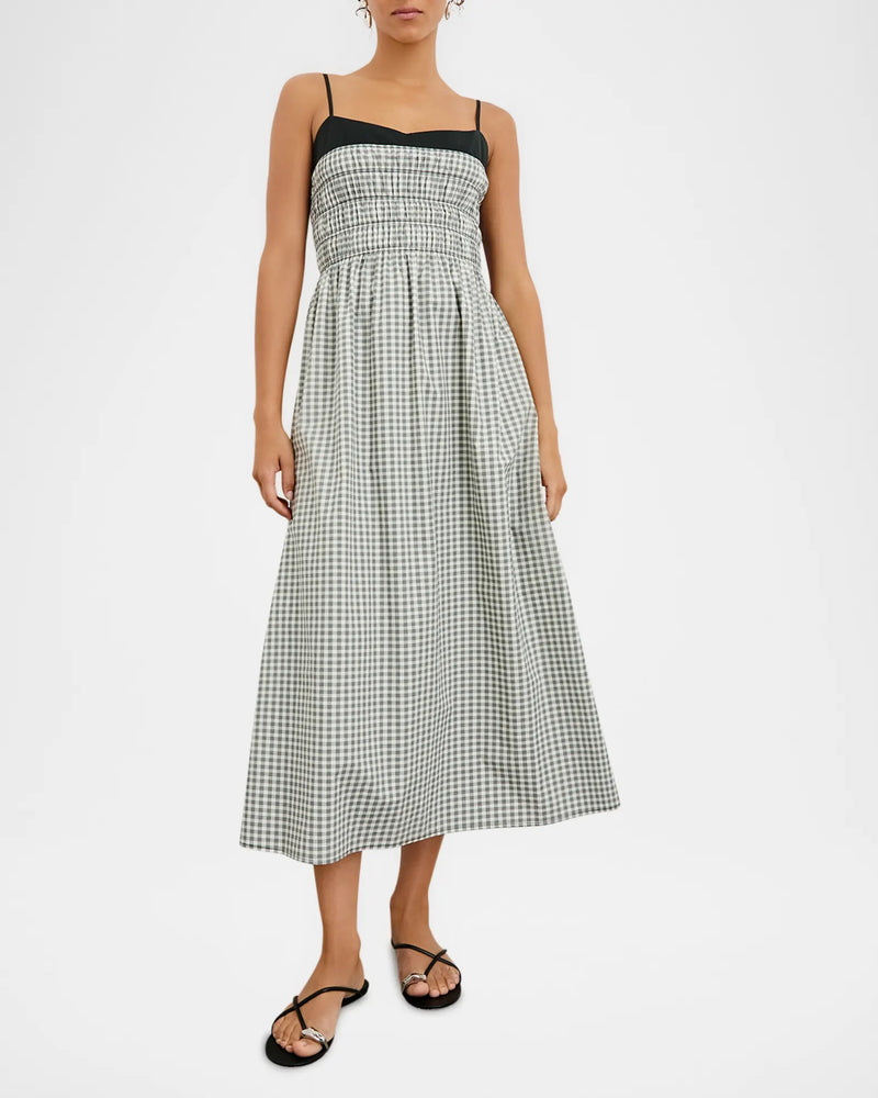 Rails Primrose Midi Dress IVORY JET GINGHAM