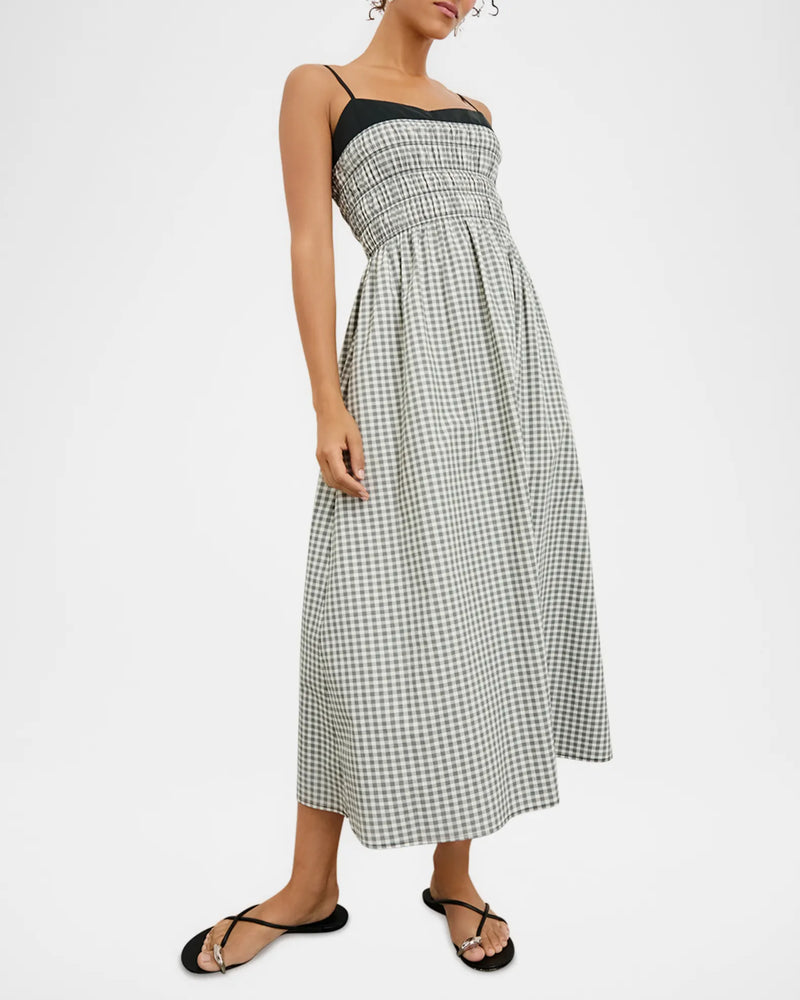 Rails Primrose Midi Dress IVORY JET GINGHAM