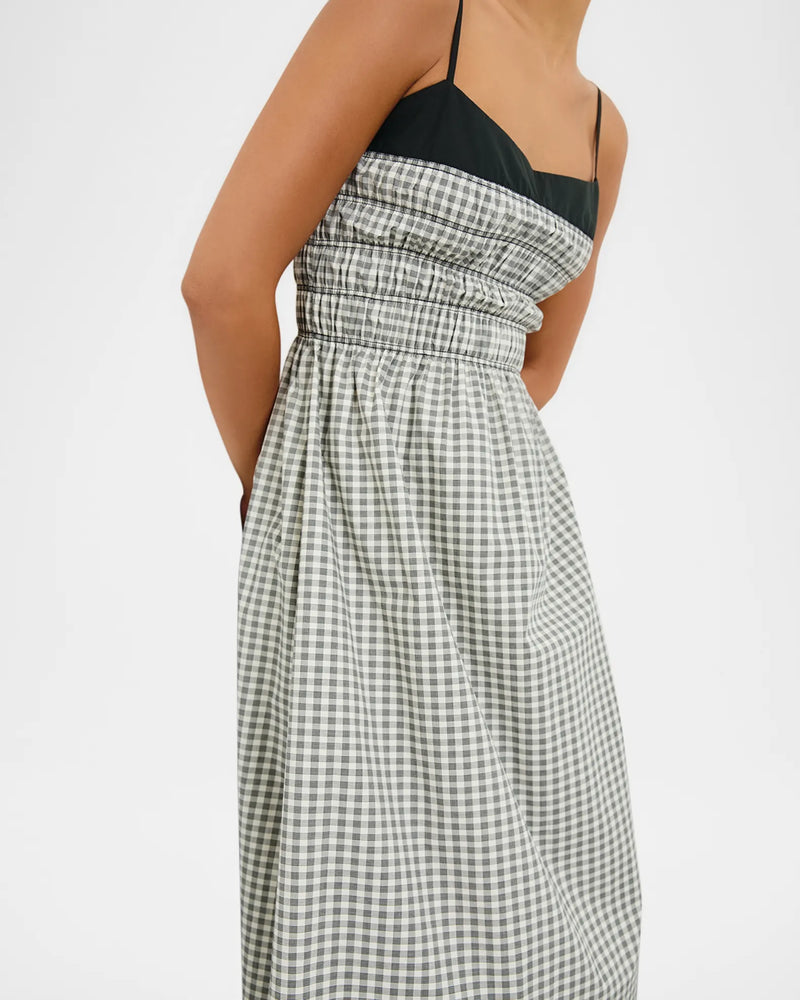 Rails Primrose Midi Dress IVORY JET GINGHAM