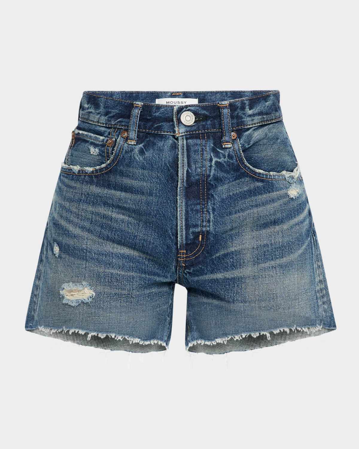 MOUSSY Lattingtown Cut-Off Denim Shorts