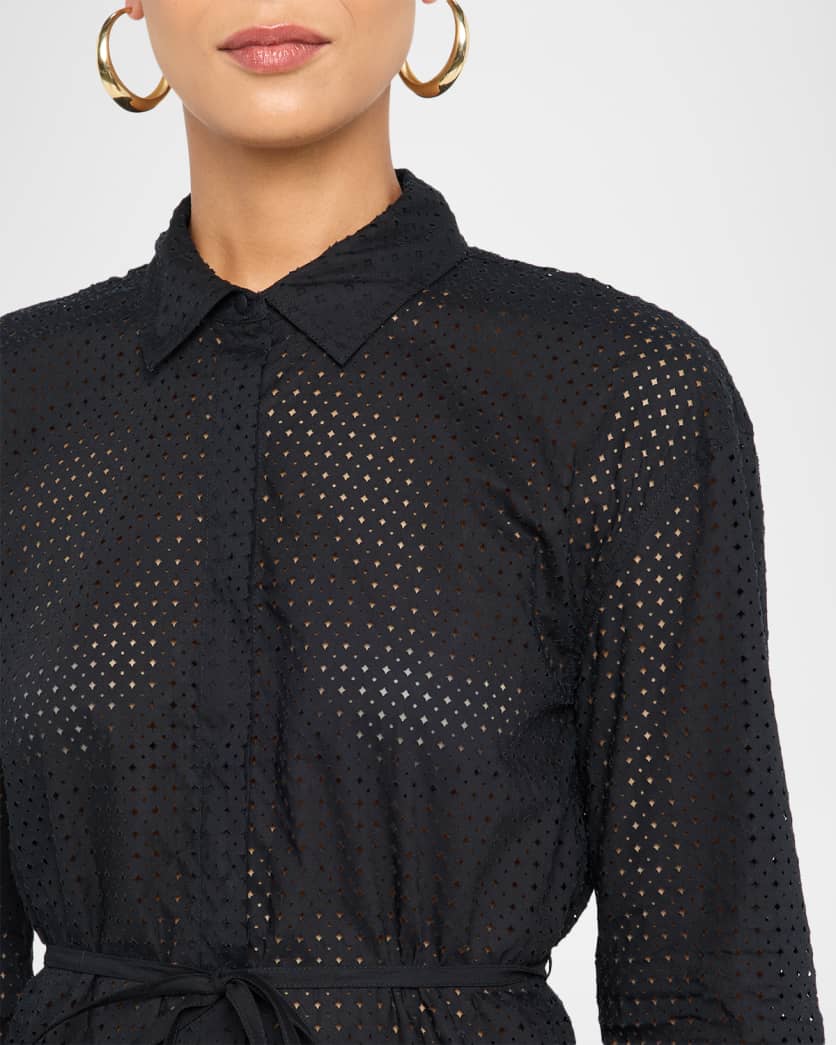 Ulla Johnson Kelila Long-Sleeve Button-Front Cotton Top