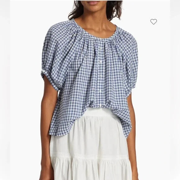 Dôen JUNE TOP Blue Gingham