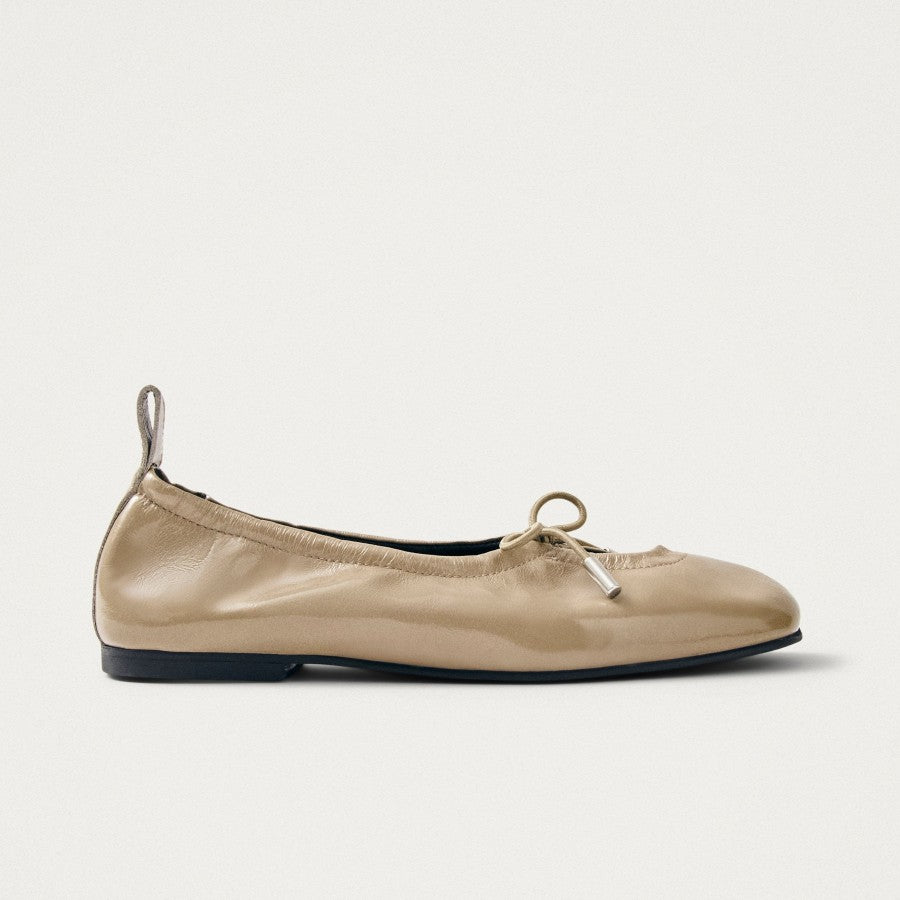 Alohas Rosalind Patent Beige Leather Ballet Flats