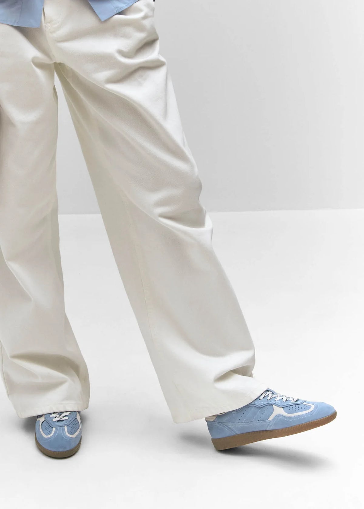 ALOHAS Tb.490 Rife Sneakers - Cornflower Blue Cream Leather Sneakers