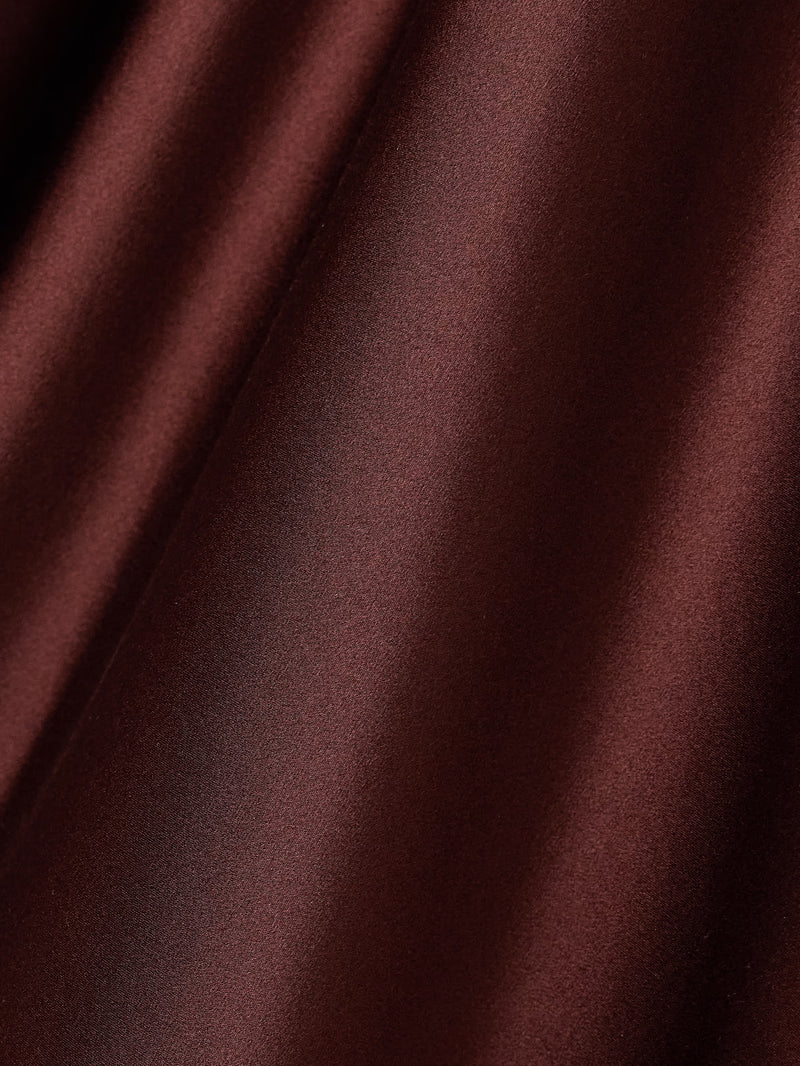 DÔEN Coraline corded lace-trimmed silk-satin maxi dress- Café Brun