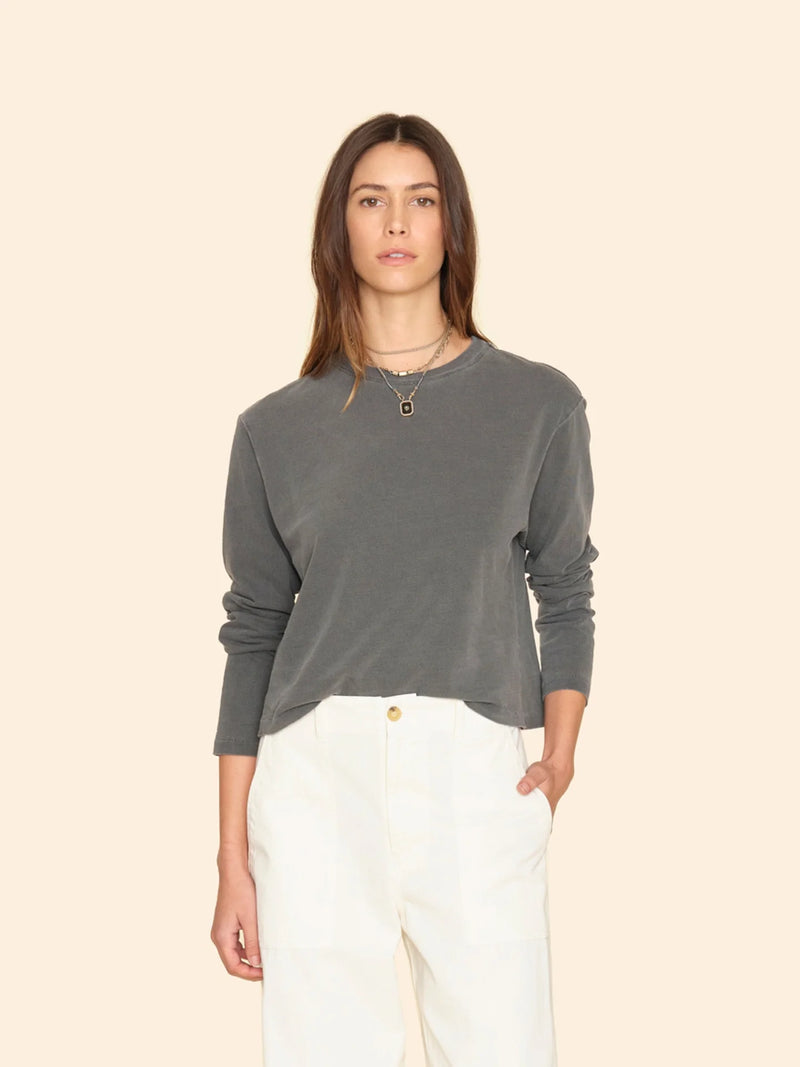 Xirena Vintage Black Terrance Tee