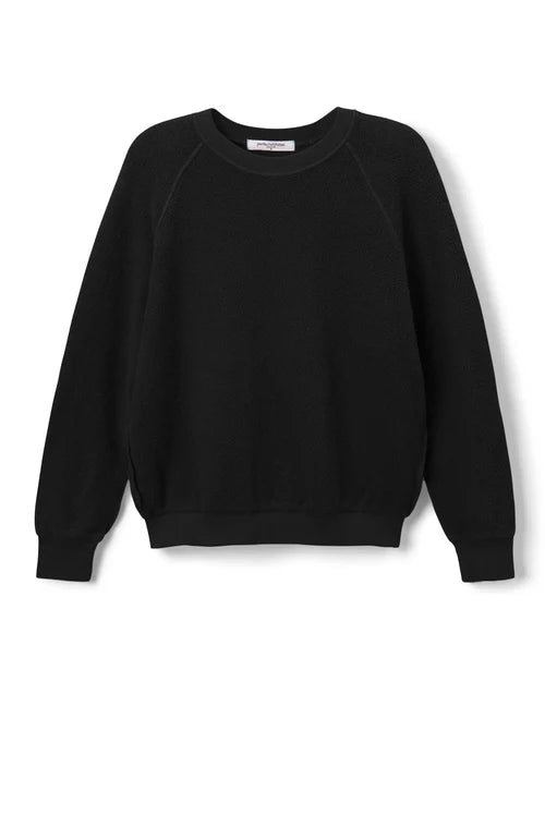 Perfect White Tee Reverse fleece shrunken crew neck sweatshirt - Black