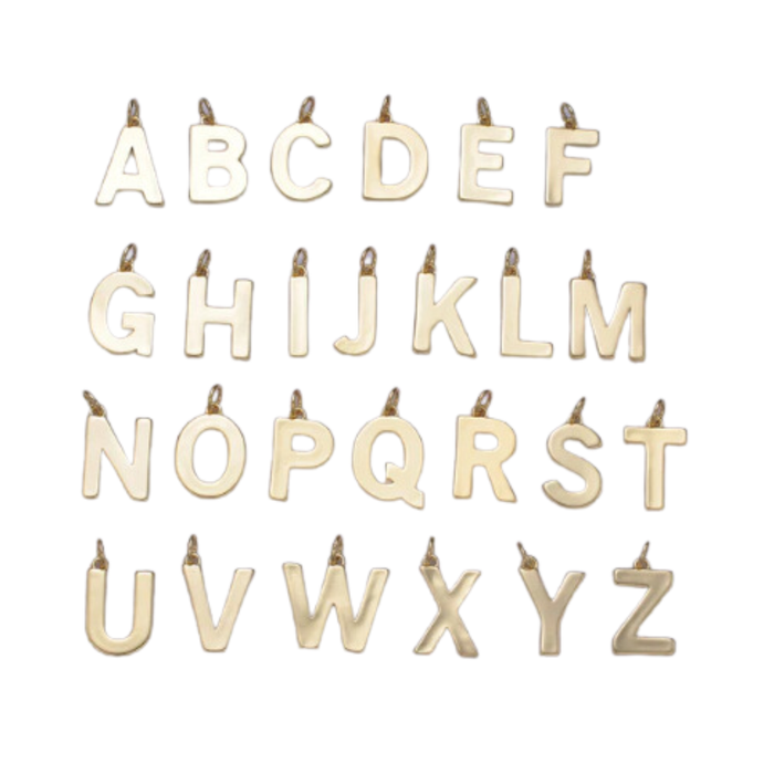 It's Especially Lucky - Gold Filled Initial Letter Charm Bar - L