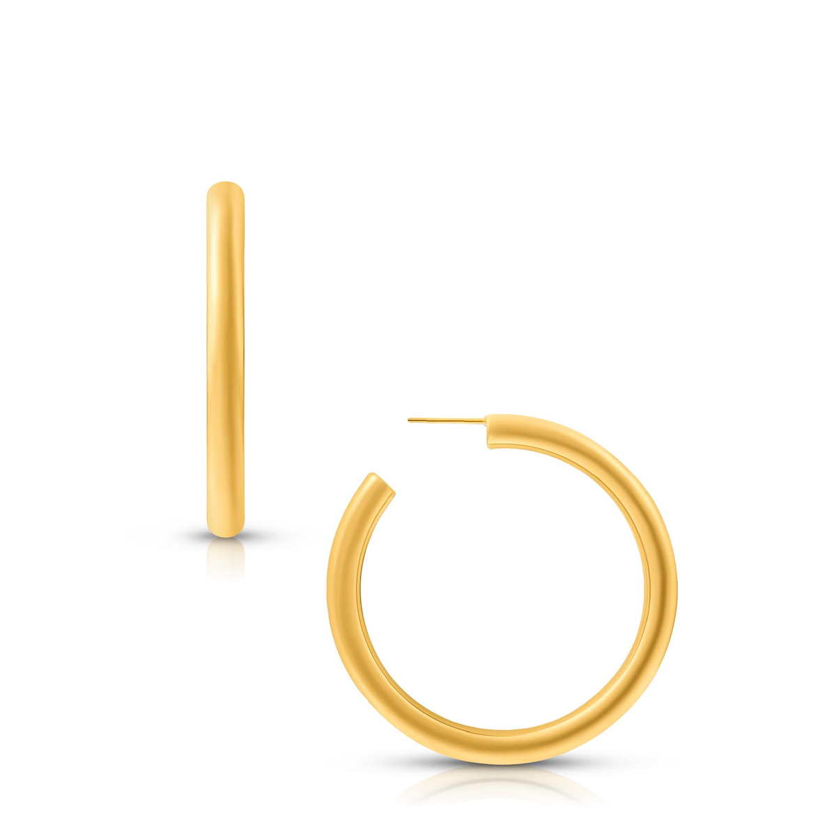 Ellie Vail Jewelry - Ellie Vail - Flora Medium Hoop Earring - Yellow Gold