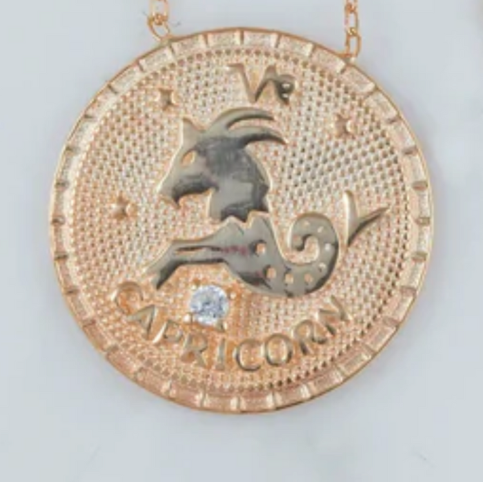 Natalie B. Capricorn Redone Vintage Inspired Zodiac Necklaces