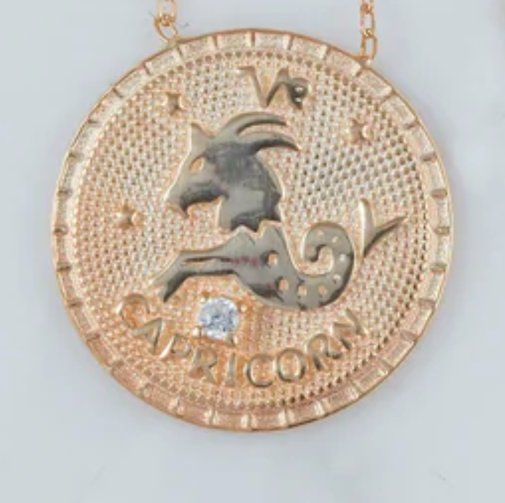 Natalie B. Capricorn Redone Vintage Inspired Zodiac Necklaces