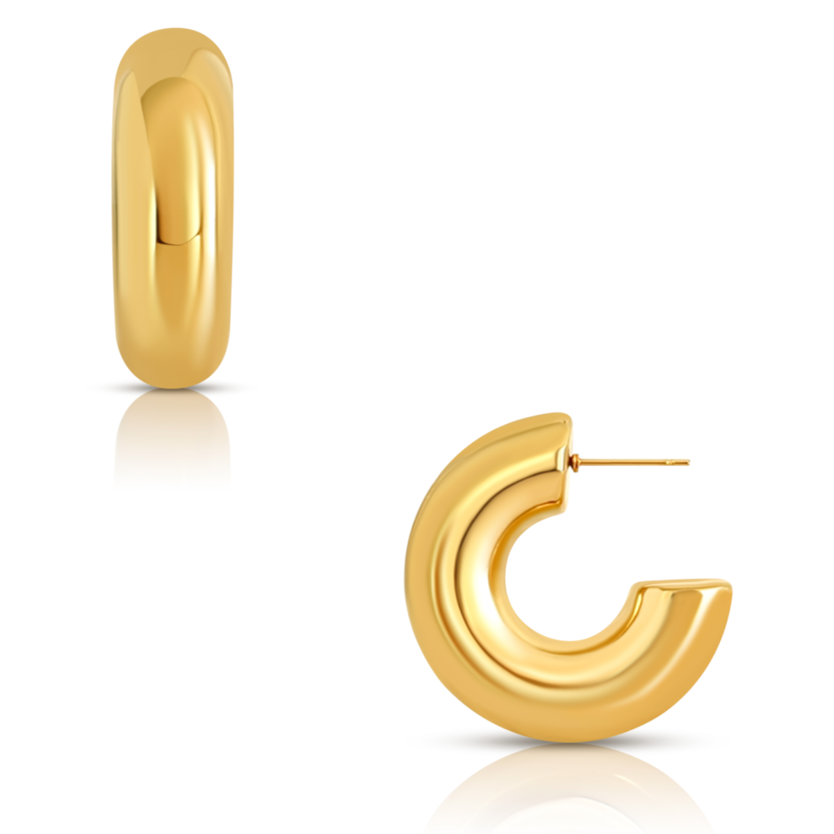 Ellie Vail Jewelry - Ellie Vail - Marisol Tube Hoop Earring - Gold