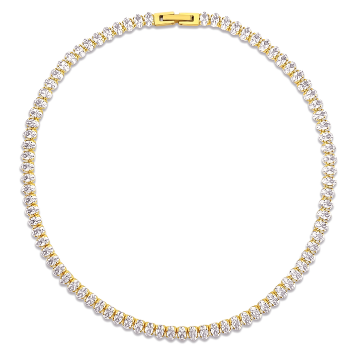 Ellie Vail Jewelry - Ellie Vail - Mylah Oval Tennis Choker Necklace - Gold