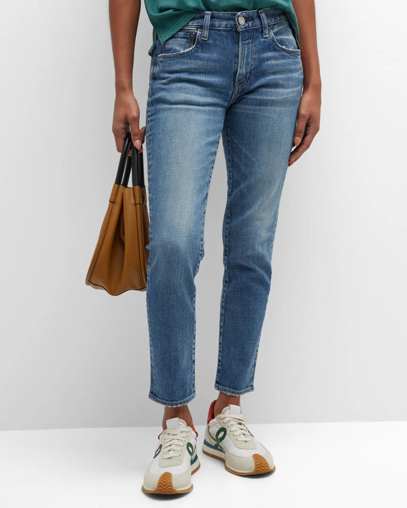 Moussy Vintage Beechwood Cropped Skinny Jeans - Blue
